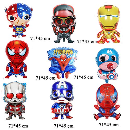 KRUCE 18 PC Globos de Papel de Fiesta de cumpleaños de superhéroes, Globos de Papel de superhéroe para Regalos de niños Suministros de Fiesta de cumpleaños Decoración