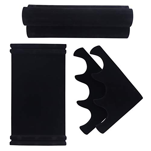 Kurtzy Organizador de Pulseras - (30x17x23cm) 3 Niveles Negro Exibidor para Joyas con Barras Desmontables - Expositor de Terciopelo para Pulseras, Brazaletes, Gargantillas y Relojes