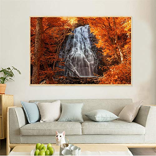 KWzEQ Imprimir en Lienzo Hermosa Cascada póster en imágenes Decorativas para la decoración del hogar de la habitación70x105cmPintura sin Marco