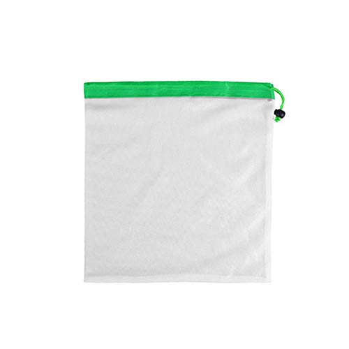 Landish Bolsas Reutilizables de Productos de Malla Bolsas Lavables para la Compra de comestibles Almacenamiento Organizador de Frutas y Verduras Bolsa de Almacenamiento Ecológico, M 36x30cm, Francia