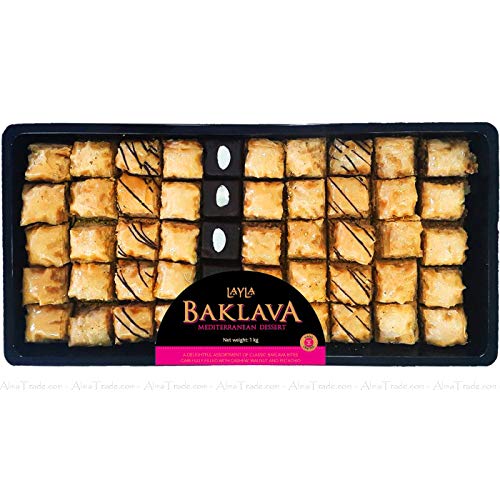 Layla Baklava Prémium Bandeja Surtida - 50 Piezas (1kg)