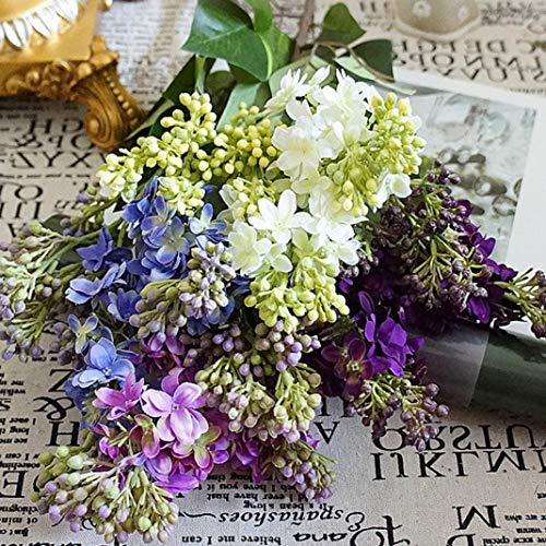 LbojailiAi Flor Artificial 1Pc Artificial Lila Fake Flower Garden Wedding Bouquet Party Home Cafe Decor - P¨²rpura