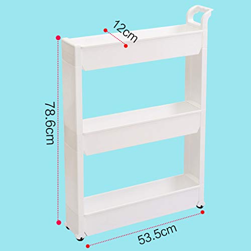 LCHY TB - Estantería de almacenamiento muy estrecha para cocina, cuarto de baño, frigorífico o cava, móvil con ruedas