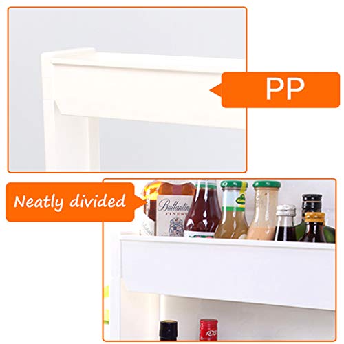 LCHY TB - Estantería de almacenamiento muy estrecha para cocina, cuarto de baño, frigorífico o cava, móvil con ruedas