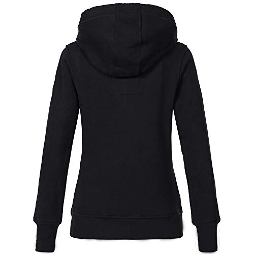 LEEDY Daily Hooded Pullover Tops Camisa, Camiseta de Manga Larga y Talla Grande para Mujer