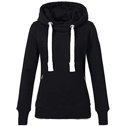 LEEDY Daily Hooded Pullover Tops Camisa, Camiseta de Manga Larga y Talla Grande para Mujer