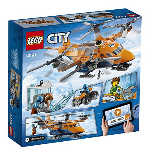 LEGO City - Ártico: Transporte Aéreo, Juguete de Construcción con Helicóptero de Juguete, ATV, Figura de Tigre, Aventuras Invernales de Juguete (60193)