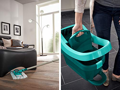 Leifheit 7164-Set Limpia Cristales Profi con Ruedas, Compuesto, Multicolores, 38.5x28x50.5 cm