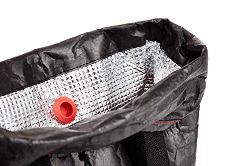 Lékué Bolsa Mochila para Transportar recipientes de Alimentos, Tyvek, Negro, Mediano/Grande