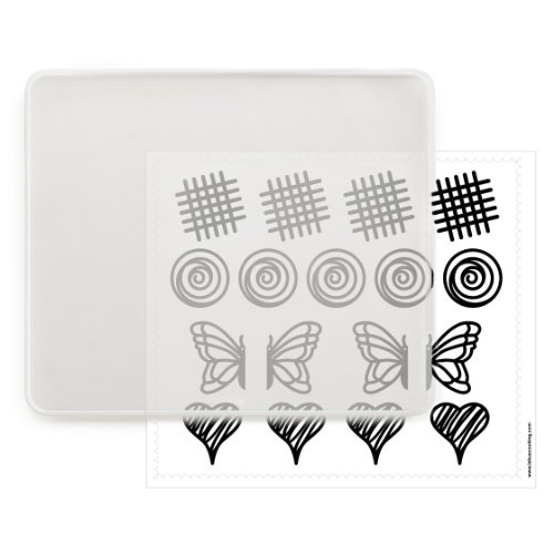 Lékué Decomat Basic - Plantillas para decoración de repostería, color blanco