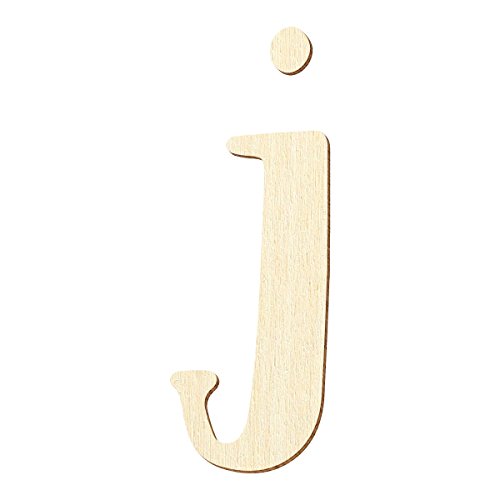 Letras de madera contrachapada de 3 mm, personalizable, tipo de letra Magnolia, madera, Kleines J, 20 cm