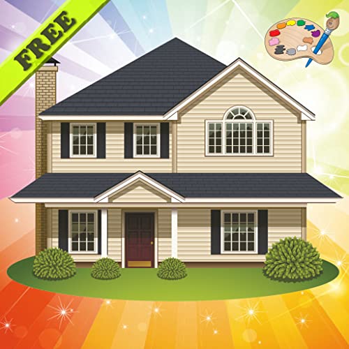 Libro para colorear: casa y castillo GRATIS