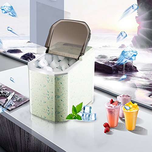 LIQICAI Portátil Maquina Hielo Mesa Rinde 15 Kg De Hielo Por 24 Horas Cubitos De Hielo Listos En 6-13 Minutos Fabricador De Hielo Hosteleria, 3 colores opcionales (Color : Yellow1)