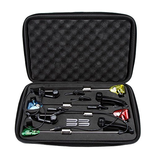Lixada LED Iluminado Swinger de Pesca Carp Fishing con Caso 4 Piezas