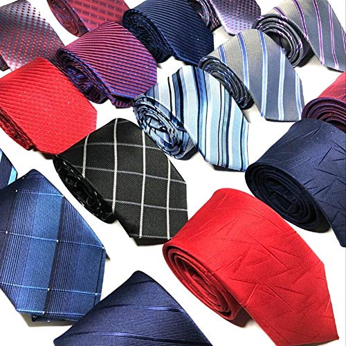 LOOEST Formal de los Hombres Corbata, Corbata de Seda Conjunto con el pañuelo de la mancuerna Boda de Negocios para los Hombres (Color : VC-30)