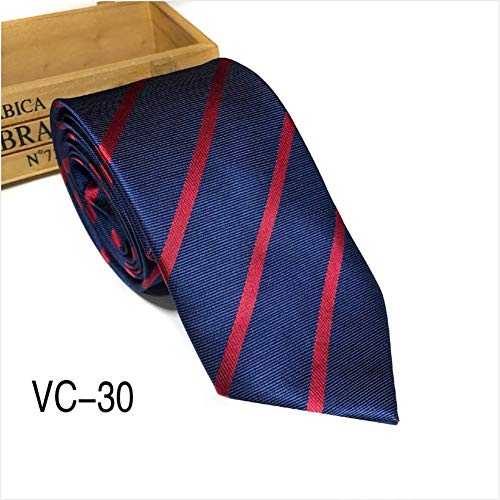 LOOEST Formal de los Hombres Corbata, Corbata de Seda Conjunto con el pañuelo de la mancuerna Boda de Negocios para los Hombres (Color : VC-30)