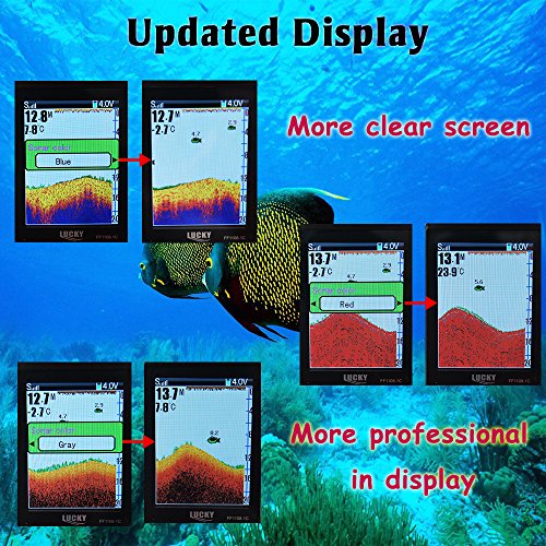 LUCKY Buscador de Peces Inalámbrico Sonar Inalámbrico de Pesca Buscador de Profundidad de Agua para la Pesca Fishfinder Hielo Pesca Pesca en el Mar