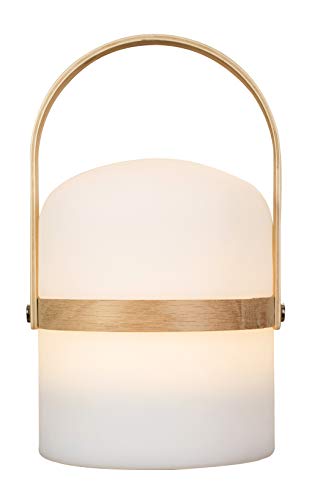 LUUK LIFESTYLE Lámpara de jardín LED de exterior, luz de jardín, linterna, lámpara, luz LED, terraza, linterna de interior, exterior, regulable, recargable, conexión USB