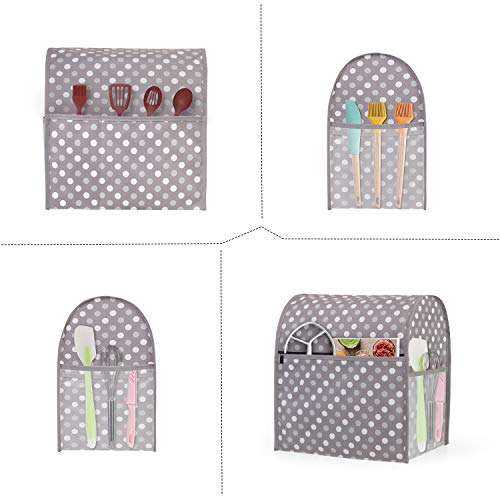 Luxja Antipolvo Funda para Batidora Amasadora, Cubierta para KitchenAid Batidora Amasadora (Adecuado 4,3 litros y 4,8 litros Batidora amasadora), Puntos Grises