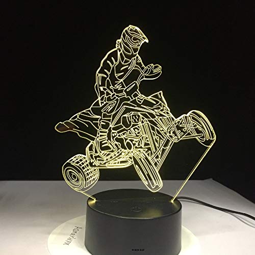 Luz de Noche de Cuatro Ruedas de Color para Carreras de Bicicleta de montaña para Regalos de cumpleaños de Motocross para niños