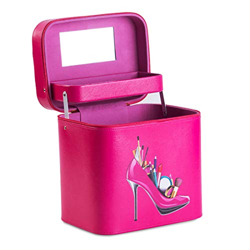 LYN Maletín para Maquillaje Profesional,Bolsa para Cosméticos, Neceser Organizador,Profesional Neceser Maquillaje Organizador,Cosméticos Vacío De Viaje Regalos para Mujeres,Rojo