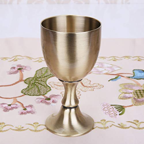 LYY-jew Copa de Vino Retro, Copa de cóctel de Bronce Vintage, Material de Zinc, Accesorios para la decoración del hogar Drama de Vestuario, 100ML, 6 × 11.5CM