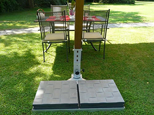 Maffei Art 158q FIBRASOL Wood. Parasol con mastil lateral en Fibra de Vidrio, cuadrado cm. 350 x 350. Fabricado en Italia. Color Crudo.