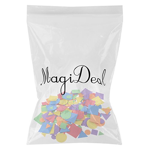 MagiDeal 200 Piezas Etiquetas Engomadas en Forma de Geométrica de Bricolaje para Colección de Recortes DIY