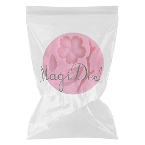 MagiDeal 3D Flor de Melocotón Silicona Jabón Molde de Torta Pasta Azúcar Bakeware