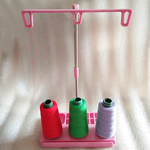 MagiDeal Titular de 3 Carretes de Hilos de Costura Soporte para Accesorio de Máquina de Cosera de Plástico