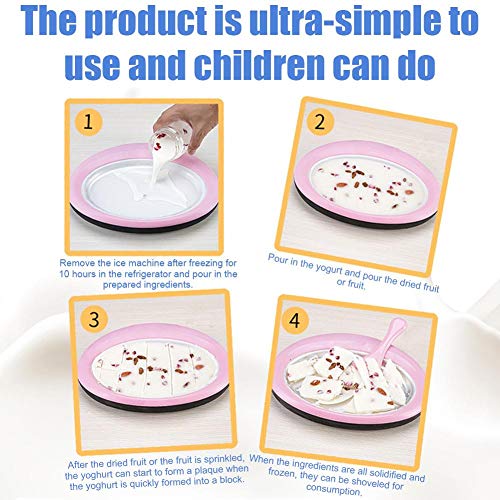Makluce Mini Máquina De Yogurt Frito Nuevo Hogar para Niños Fruta Casera Helado Frito Gachas De Hielo Bandeja De Hielo Frito