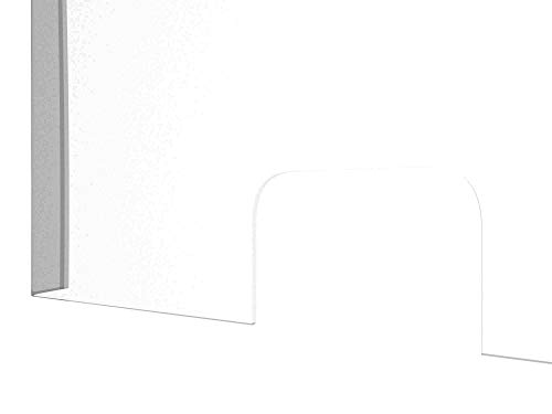 Mampara de Protección de 4mm | 70x75cm | Pantalla de protección para Bancos, Supermercados, Notarias, Estancos, Farmacias, Clínicas y Dentistas | Varias Medidas Disponibles