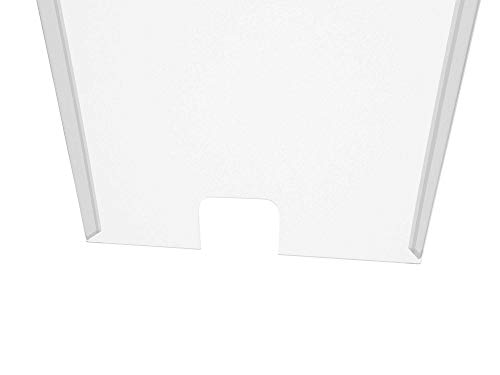 Mampara de Protección de 4mm | 70x75cm | Pantalla de protección para Bancos, Supermercados, Notarias, Estancos, Farmacias, Clínicas y Dentistas | Varias Medidas Disponibles