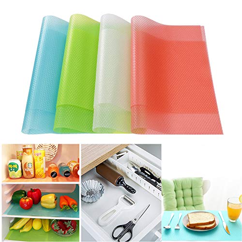 MaoXinTek Alfombras de Refrigerador 8 Piezas Multifuncional Liners del Refrigerador Ideal para Frigorífico Mostrador de Cocina Cajón 29cm x 45cm