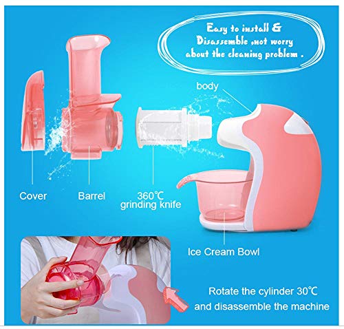 Máquinas de Helados portátiles Nostalgia, máquina automática para el hogar Mini Cocina eléctrica máquina de Helados niños DIY Fruta congelada Machin
