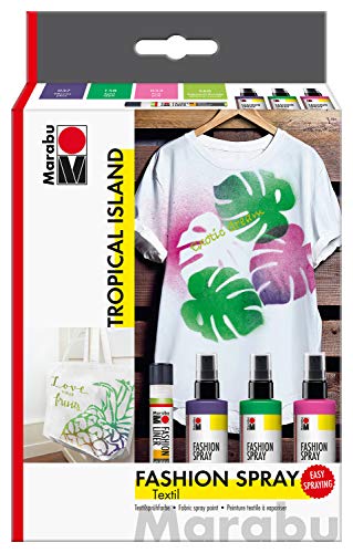 Marabu Set de espray para Ropa Isla Tropical