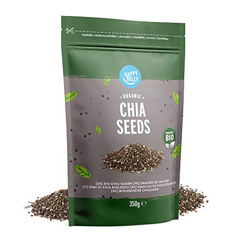 Marca Amazon - Happy Belly Semillas de chía orgánica, 4 x 350g