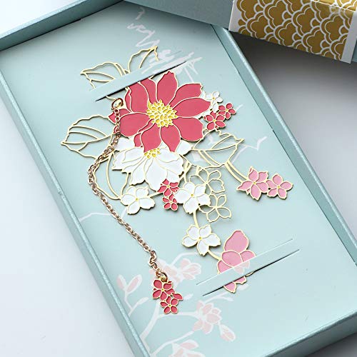 Marcador de flores de metal Marcador metálico clásico de estilo chino Marcador de latón Marcador colgante Marcador decorativo 10cm