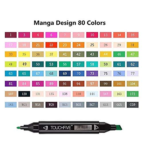 Marker Pen, 80 colores Graffiti Pen Grasa marca de colores Conjunto de marcadores de colores, resaltador de punta doble Rotuladores Manga Sketch Pen para niños Sketch Marker Set