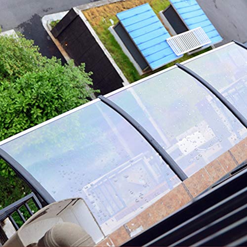 Marquesina Protectora para Puerta O Ventana Toldo para Terrazas Marquesina Canopy Ajuste Fácil Soportes De Aleación De Aluminio Negro (Color : A, Size : 60cmx60cm)