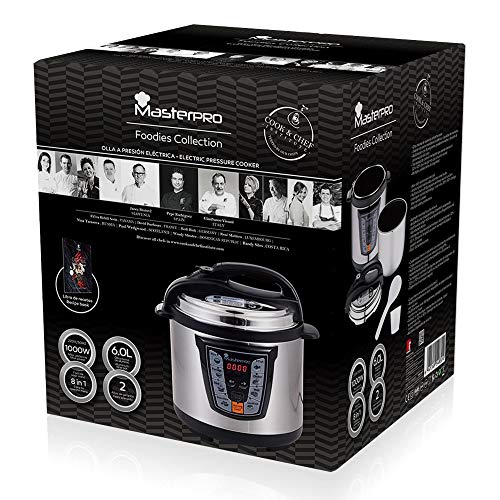 MasterPro Foodies Q3308 Olla presión eléctrica 6l 1000w