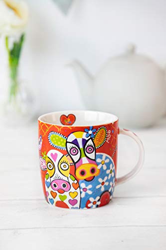 Maxwell & Williams Love Hearts - Taza de porcelana (370 ml), diseño de corazones