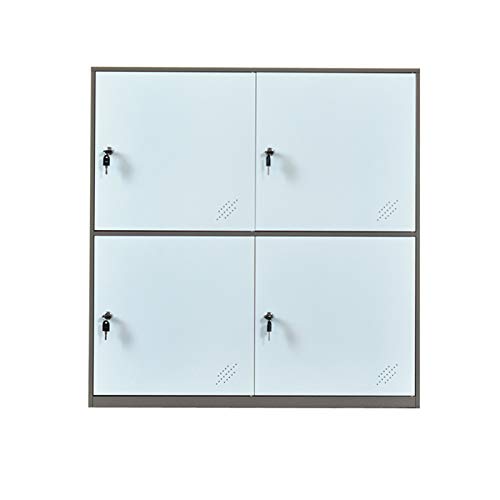 MECOLOR - Armario Tipo taquilla, metálico, para oficinas, para empleados - Blanco - 4D