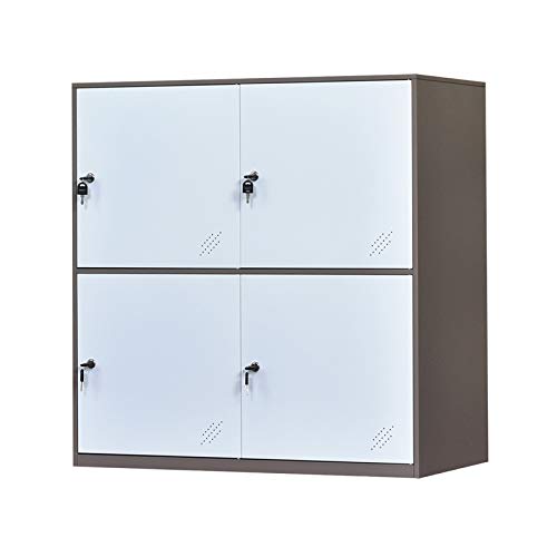 MECOLOR - Armario Tipo taquilla, metálico, para oficinas, para empleados - Blanco - 4D