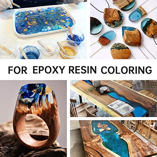 MENNYO Pigmentos para Resina Epoxi, 10g*30 Colores Pigmentos en Polvo, Mica en Polvos para Hacer Slime, Jabón, Pintauñas, Sombra de Ojos Cosmética, Bomba de Baño, Esmalte de Uñas
