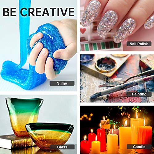 MENNYO Pigmentos para Resina Epoxi, 10g*30 Colores Pigmentos en Polvo, Mica en Polvos para Hacer Slime, Jabón, Pintauñas, Sombra de Ojos Cosmética, Bomba de Baño, Esmalte de Uñas