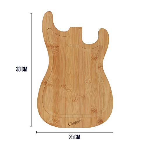 Mikamax - Tabla de cortar de guitarras - Color madera - Venta al por mayor - Carnicero - Corte de vegetales