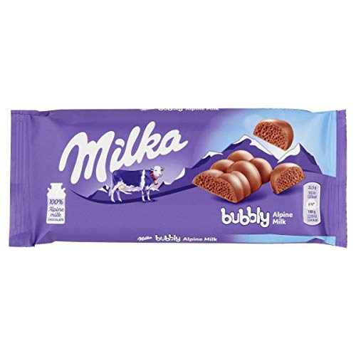 Milka Bubbly Chocolate con Leche en Textura Tierna con Burbujas - 90 g