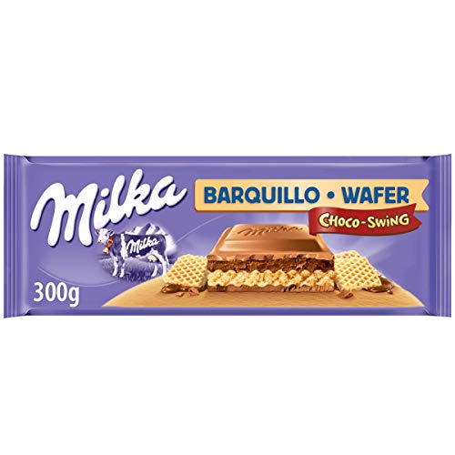 Milka Choco Swing Chocolate con Leche de los Alpes Relleno de Barquillo - 300 g