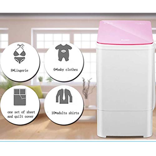Mini Lavadora 3.0KG / 6.6Lbs Capacidad De Lavado PequeñA Lavadora PortáTil Y Secador Rotatorio IntegracióN De DeshidratacióN De Lavado De La MáQuina De LavanderíA SemiautomáTica